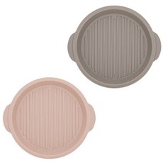 圓形擺盤餐盤, 1套, 沙米色 + 煙灰色, 餐盤2款