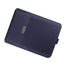 포블럭스 프리미엄 레더 접이식 노트북 파우치 FBLS00035, 사파이어, 1개