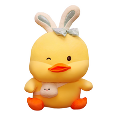 Haesol Wink鴨子角色大型抱枕軟綿綿抱著睡覺的睡眠玩偶, 黃兔