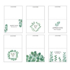 Cleanis Leaves 明信片套裝 6, 1套, 混合顏色