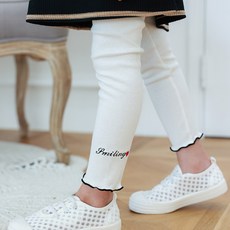 女童刺繡羅紋內搭褲