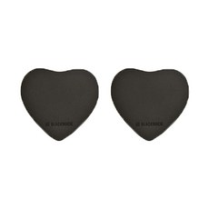 BLACKBUCK 캠핑 테이블 가죽 식기 받침대 소형 하트, 2개, 블랙