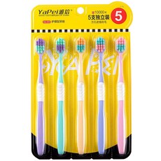 영바영 미세모 사각 스페이스 칫솔 5종, 1세트, 5개입