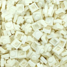 soonZAM 五彩繽紛迷你DIY彩色積木 1200p, 1 純白色, 1個