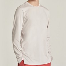 andar 男款柔軟彈力車縫線長袖上衣
