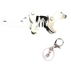 soonZAM 鋼鐵寫實銀色3D DIY模型 55 甲龍鑰匙圈製作, 1個