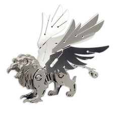 soonZAM 鋼現實銀3D DIY塑料模型22 Aukening Lion King, 1個