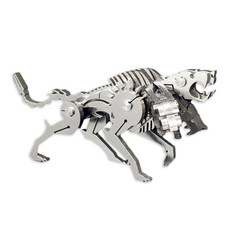 soonZAM 鋼鐵真實感銀色3D DIY塑膠模型14地獄龍, 1個