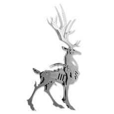 soonZAM 鋼鐵擬真銀色3D DIY塑膠模型 11 機器人魯道夫 大型, 1個