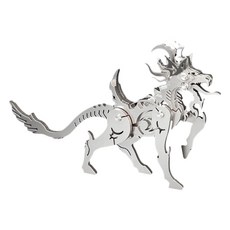 soonZAM 鋼鐵寫實銀色3D DIY塑膠模型5 超級天使龍, 1個