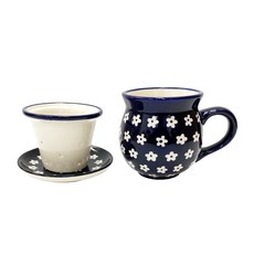 PAWIE 星花茶杯套組, 杯子+碟子+肥料, 1套, 混合顏色