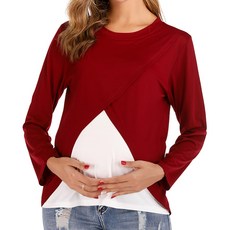 長袖哺乳印花上衣