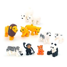 Pai Toys 公仔 多種動物套組3 樂高相容積木, 混合色