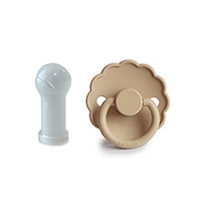 프리그 실리콘 공갈 젖꼭지 + 전용캡, 2단계(6~18개월), 크로와상, 1세트