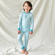 Maykids 童款印花30支彈力棉2件式長袖套裝 鯨魚款