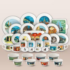 PAWIE 麗莎&卡斯柏 4人份餐具套組 35入, 12種, 混合顏色