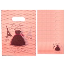 마켓감성 쥬얼리 팬시 간편 봉투, 100개, 핑크 스커트