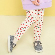 JELISPOON 女童款愛心花朵內搭褲