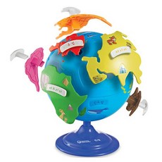 Learning Resources 蒙特梭利拼圖地球儀 LER7735G, 混色, 12片