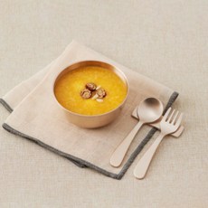 Nothyang 兒童碗組, 金色, 碗+湯匙+叉子+餐具架