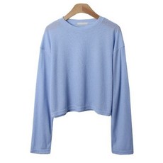 린다샵 여성용 다븐포 크롭 시스루 긴팔 티 cpt10110k27