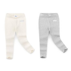 JELISPOON 女童羅紋內搭褲 2入