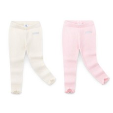 JELISPOON 女童羅紋內搭褲 2入