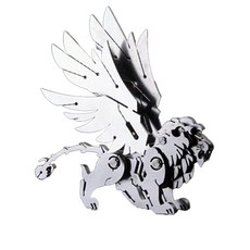 soonZAM 鋼現實銀3D DIY塑料模型19上帝天使獅子, 1個