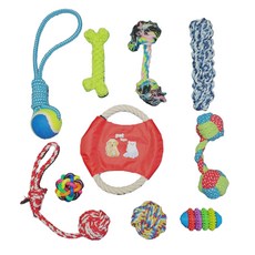 狗狗繩結磨牙玩具套組 10款入, 1套, B型