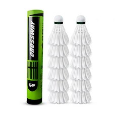 高彈性休閒羽毛球 Y619 12入, 白色的, 1組