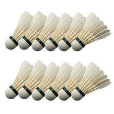 Melatree 高級羽毛羽球訓練用羽球 12入, 白色, 1個