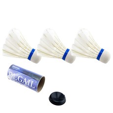 Regail REGAIL 優質羽毛羽毛球毽球 3p, 白色的, 3入, 1組