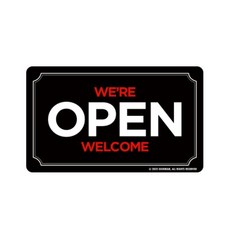 긱베어 디자인 가게 영업중 안내판 블랙, 1개, 6.블랙