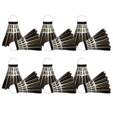 Melatree 高級羽毛羽球訓練用羽毛球 12入, 黑色, 1個