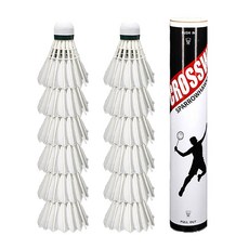 高彈性休閒羽毛球 Y610 12入, 白色的, 1組