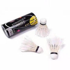 KOSKA K30羽毛羽球 3入, 白色的, 1組