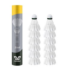 高級訓練用羽毛球 Y620 12入, 白色, 1組