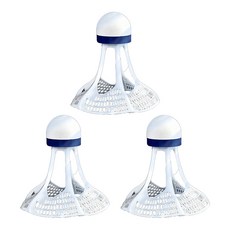Durable防風羽毛球羽毛球 3入, 白色, 1組