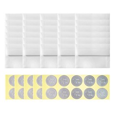 描圖紙請柬與明信片信封 50入 + Love You圓形貼紙 50入組合, 1套, 半透明(信封), 隨機出貨(貼紙)