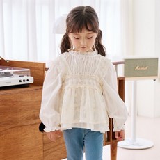 Bebezoo 女童荷葉領蕾絲T恤