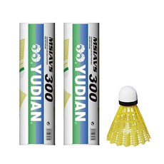 練習用羽毛球 YUDIAN300 6入, 2個, 黃色