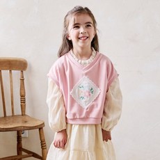 Bebezoo 女童蕾絲印花無袖背心