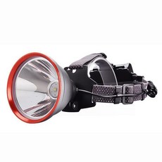 12000流明露營釣魚用大頭燈, 黑色, 1個