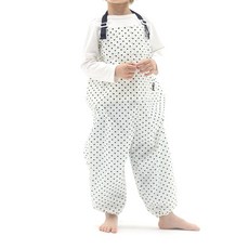 플리에 멜빵형 놀이복, 크림곤색하트