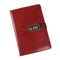 aryko 復古鎖日記A5, 紅色轉向, 1個