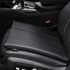 VIP 가죽 메모리폼 방석, 1개, 블랙