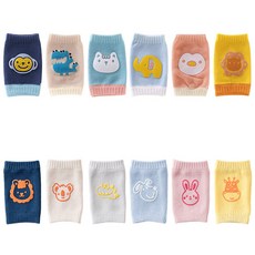 JOY MULTI 兒童動物王國防滑護膝12件組 8*11cm, 1組, 混色