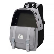 카르노코리아 반려동물 컬러 백팩 이동가방, 그레이, 1개