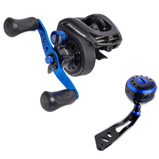 Abu Garcia REVO4 X INSHORE 右手小烏龜 + 強力手把組, 單一商品, 黑色 + 藍色
