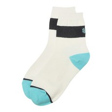 女款ESSENTIAL GOLF彩色羅紋組織棉混紡中筒襪, 深藍色